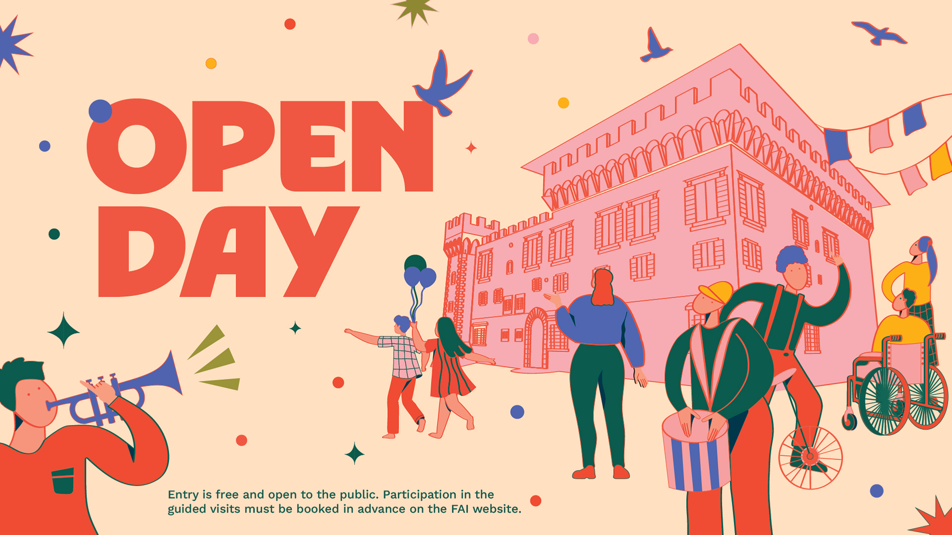 Illustrated banner | HAEU Open Day | Villa Salviati