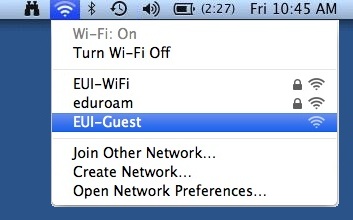 Eui Guest Configuration For Mac Os X European University Institute