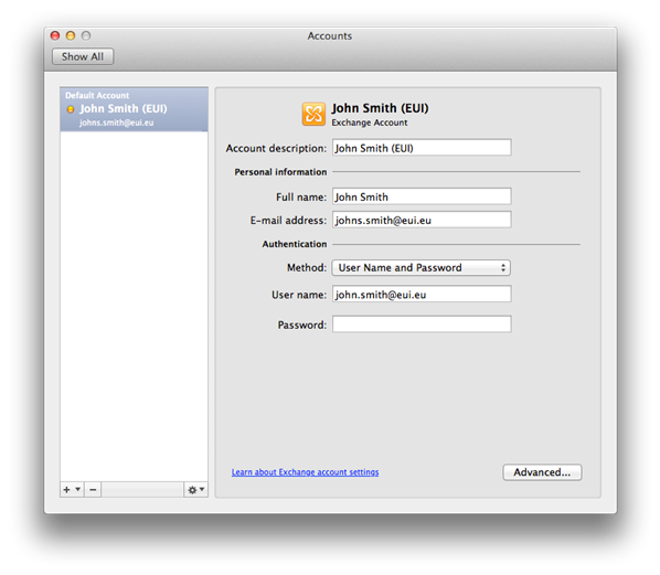 set up email account in outlook 2011 for mac