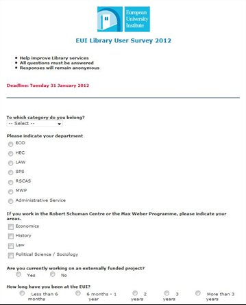 Library Survey 2012