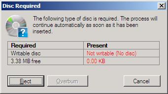 CDBurnerXP - InsertDisk